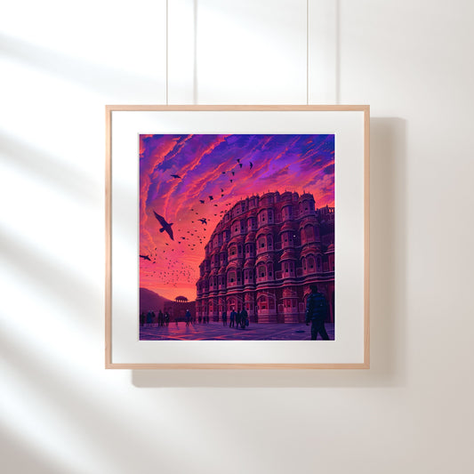 Hawa Mahal Pop Art Famed Wall Art